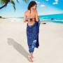 Polynesian Sarong - Hibiscus Blue 4