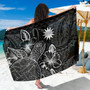 Nauru Sarong - Turtle Hibiscus Pattern Black 1