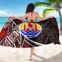 Tahiti Sarong - Tribal Flower Special Pattern Red Color 3