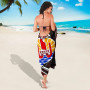 Tahiti Sarong - Tribal Flower Special Pattern Red Color 5