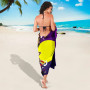 Palau Sarong - Tribal Flower With Special Turtles Purple Color 3