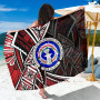Northern Mariana Islands Sarong - Tribal Flower Special Pattern Red Color 1