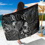 Kosrae Sarong - Turtle Hibiscus Pattern Black 1