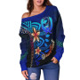 Pohnpei Custom Personalised Women Off Shoulder Sweater - Vintage Tribal Moutain 2