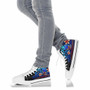 Wallis and Futuna High Top Shoes Blue - Vintage Tribal Mountain 9