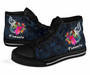 Vanuatu Polynesian High Top Shoes - Tropical Flower 3