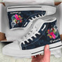 Vanuatu Polynesian High Top Shoes - Tropical Flower 9