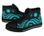 Nauru High Top Canvas Shoes - Turquoise Tentacle Turtle 3