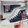 Guam Polynesian High Top Shoes - Tropical Flower 10