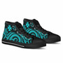 Wallis and Futuna High Top Shoes - Turquoise Tentacle Turtle 3