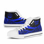 Marshall Islands High Top Shoes Blue - Polynesian Tentacle Tribal Pattern Crest 8