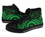 Cook Islands High Top Canvas Shoes - Green Tentacle Turtle 3