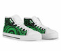 Cook Islands High Top Canvas Shoes - Green Tentacle Turtle 7