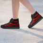 Pohnpei High Top Shoes Red - Polynesian Tentacle Tribal Pattern 2