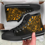 Nauru High Top Shoes - Cross Style Gold Color 2