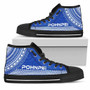 Pohnpei High Top Shoes - Polynesian Flag Chief Version 2