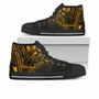 Cook Islands High Top Shoes - Cross Style Gold Color 1