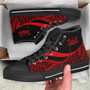 Tahiti High Top Shoes Red - Polynesian Tentacle Tribal Pattern 1