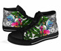 Federated States of Micronesia High Top Shoes White - Turtle Plumeria Banana Leaf 3