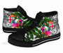 Fiji High Top Shoes White - Turtle Plumeria Banana Leaf 3