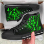 Kosrae State High Top Shoes - Cross Style Green Color 2