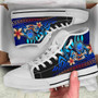 Marshall Islands High Top Shoes Blue - Vintage Tribal Mountain 10