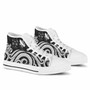 Fiji High Top Shoes - White Tentacle Turtle Crest 8