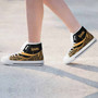 Kosrae High Top Shoes Gold - Polynesian Tentacle Tribal Pattern 7