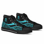 Tuvalu High Top Shoes Turquoise - Polynesian Tentacle Tribal Pattern 3