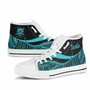 Tuvalu High Top Shoes Turquoise - Polynesian Tentacle Tribal Pattern 8