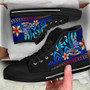 New Caledonia High Top Shoes Blue - Vintage Tribal Mountain 5