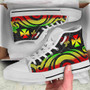 Wallis and Futuna High Top Canvas Shoes - Reggae Tentacle Turtle 10