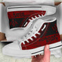 Kosrae State High Top Shoes - Red Color Symmetry Style 1