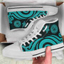 Cook Islands High Top Canvas Shoes - Turquoise Tentacle Turtle 10