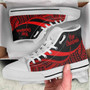 New Caledonia High Top Shoes Red - Polynesian Tentacle Tribal Pattern Crest 5