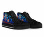 Fiji High Top Shoes Blue - Vintage Tribal Mountain Crest 2