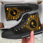 Chuuk State High Top Shoes - Cross Style Gold Color 2