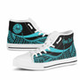 Tahiti Custom Personalised High Top Shoes Turquoise - Polynesian Tentacle Tribal Pattern 8