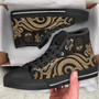 Marshall Islands High Top Shoes - Gold Tentacle Turtle Crest  3