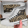 Marshall Islands High Top Shoes - Gold Tentacle Turtle Crest  8