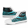 Chuuk High Top Shoes Turquoise - Polynesian Tentacle Tribal Pattern 8