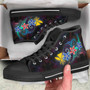 Hawaii Kanaka Maoli High Top Shoes - Plumeria Flowers Style 2