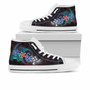 Kosrae State High Top Shoes - Plumeria Flowers Style 6