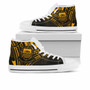 Tuvalu High Top Shoes - Cross Style Gold Color 6