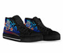 Marshall Islands High Top Shoes Blue - Vintage Tribal Mountain Crest 2