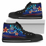 Vanuatu High Top Shoes Blue - Vintage Tribal Mountain 1