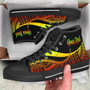 Cook Islands Custom Personalised High Top Shoes Reggae - Polynesian Tentacle Tribal Pattern 1