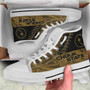 Chuuk State High Top Shoes - Gold Color Symmetry Style 2