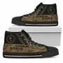 Chuuk State High Top Shoes - Gold Color Symmetry Style 6