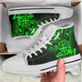 Fiji High Top Shoes - Cross Style Green Color 7